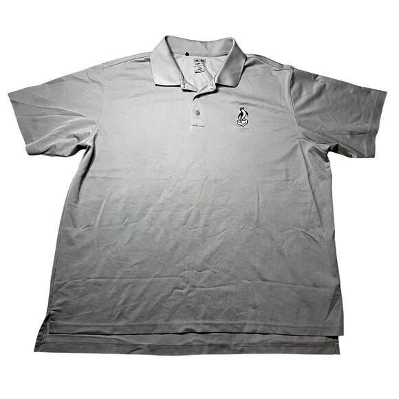 Adidas Golf ClimaLite Gray Polo Shirt 2XL – Penguin Logo, Light Stain - Picture 1 of 6